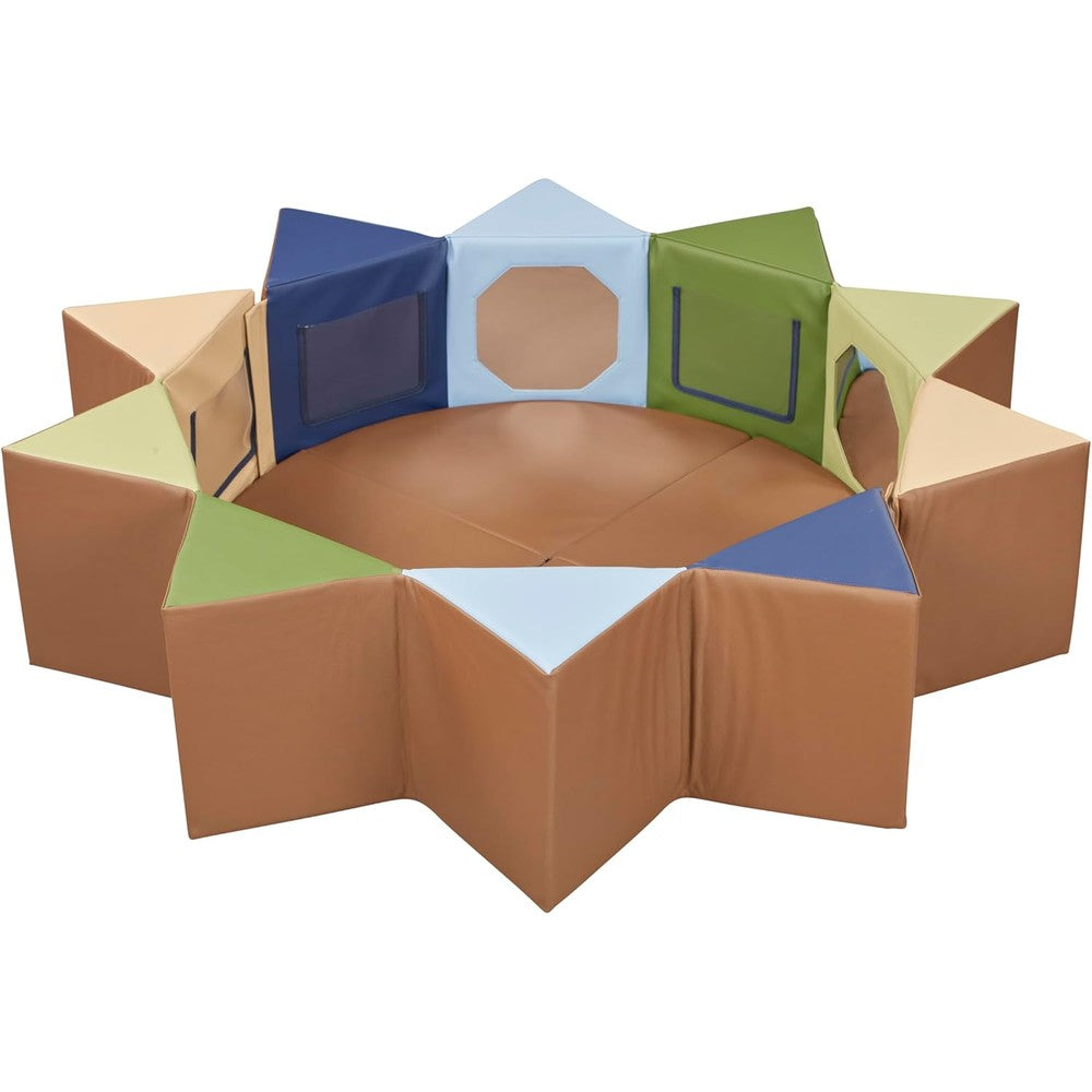 ECR4Kids SoftZone Wall of Mirrors Activity Center front view