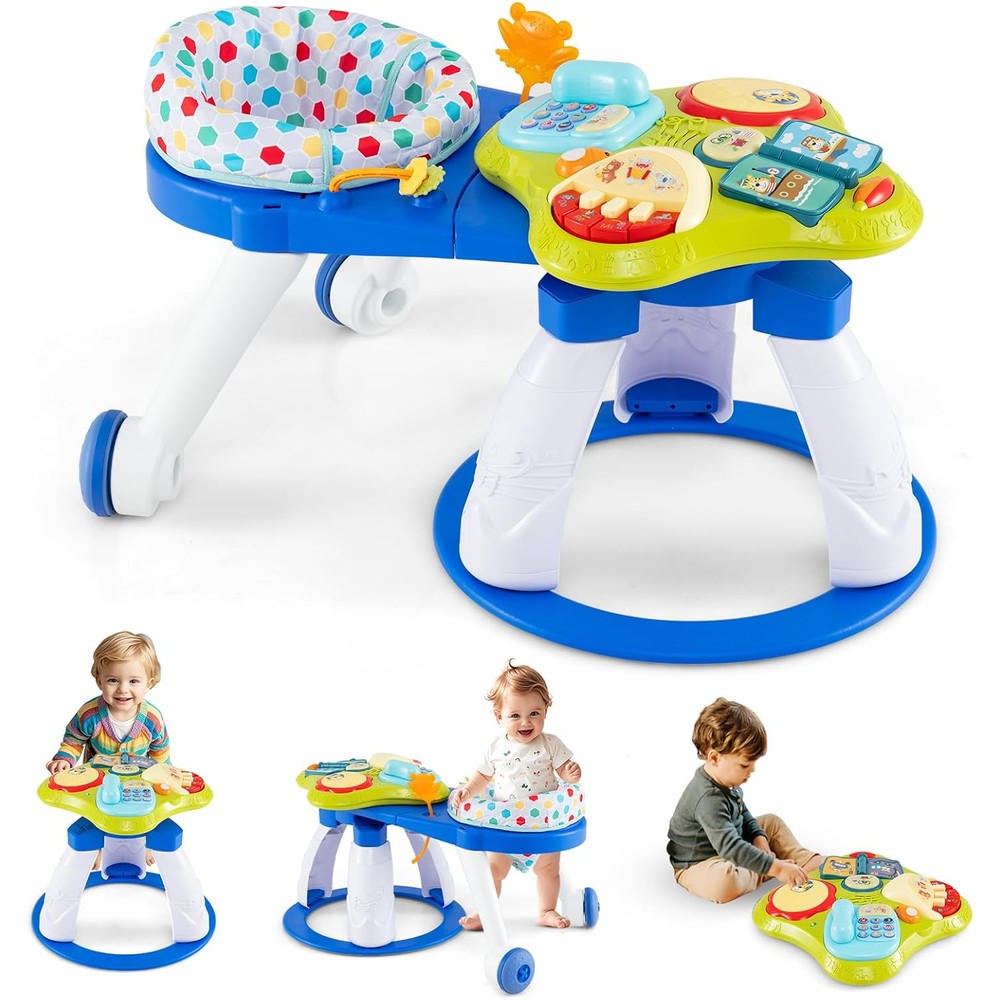 Baby Joy 3 in 1 activity center blue front view
