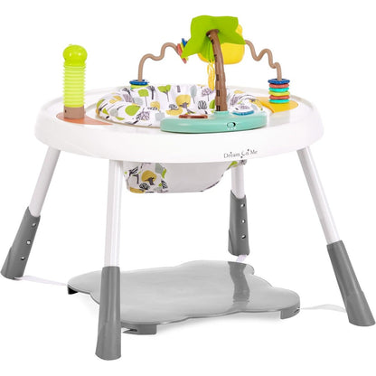 Dream On Me Curio Sit N Seek Baby Activity Center front view in Lime