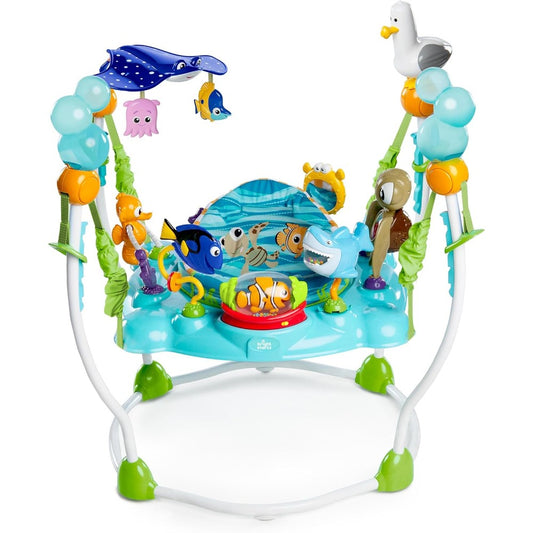 Bright Starts Disney Finding Nemo jumper front view with interactive toys.