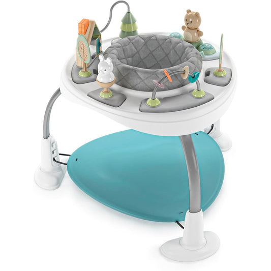Ingenuity Spring and Sprout 2-in-1 Baby Activity Center First Forest front view