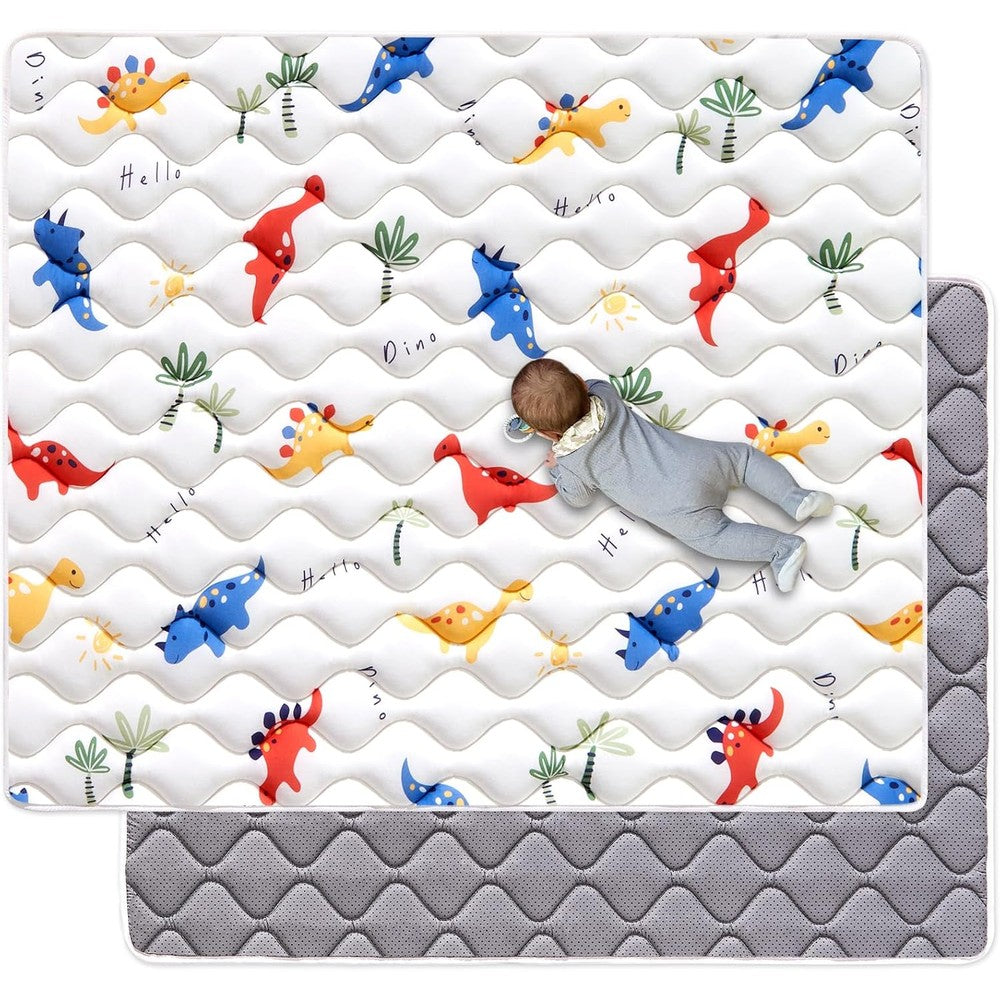 Vividvibebearpas premium odorless foam baby play mat front view