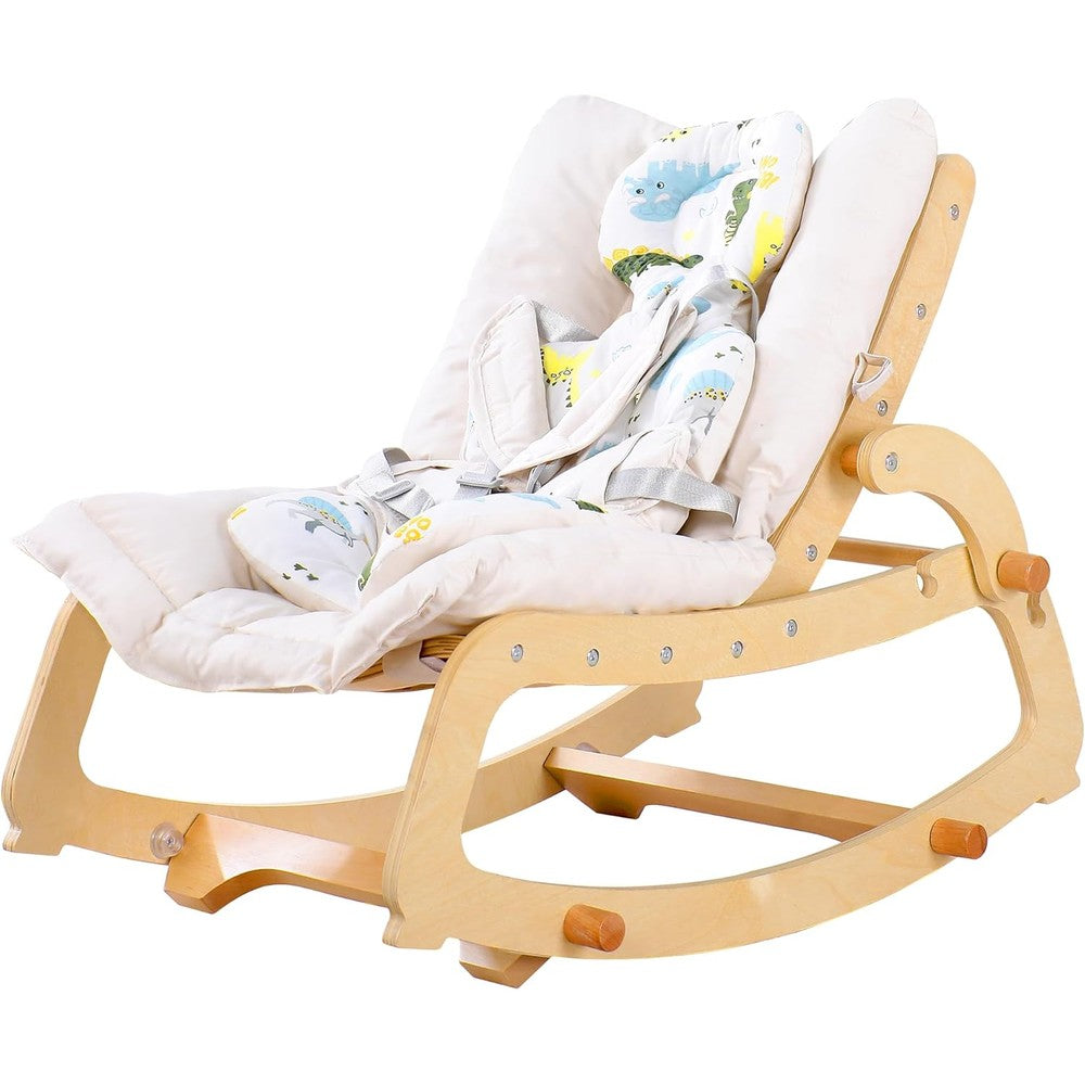 MallBest baby rocker chair front view in neutral beige