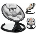 Lulabelle infant electric baby swing front view with black finish
