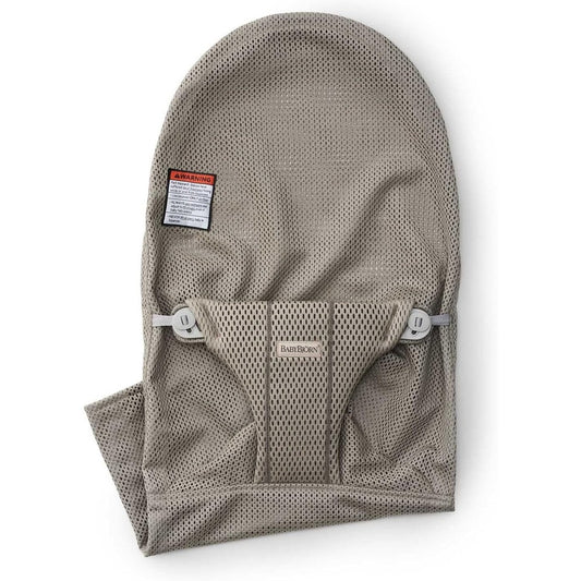 BabyBjörn Fabric Seat for Bouncer Mesh in Grey Beige front view