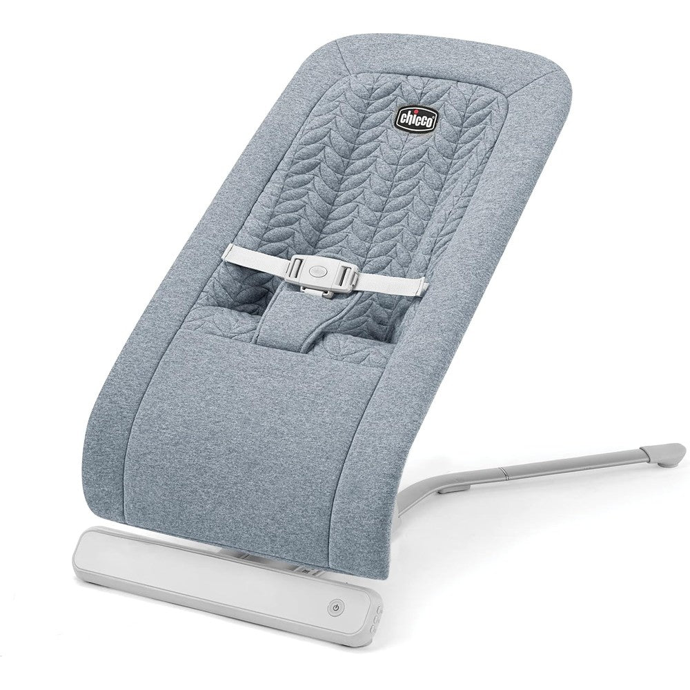 Chicco E-Motion Auto-Glider and Bouncer front view in grey