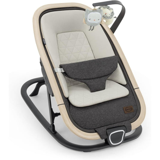 Qutanix Noah 2-in-1 Baby Bouncer and Rocker front view in charcoal