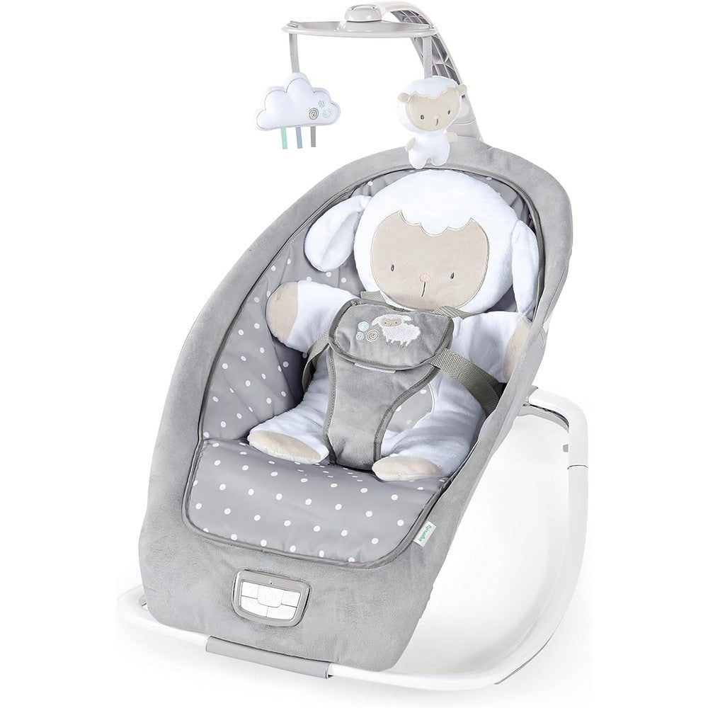 Ingenuity 2-in-1 Cuddle Lamb rocker front view