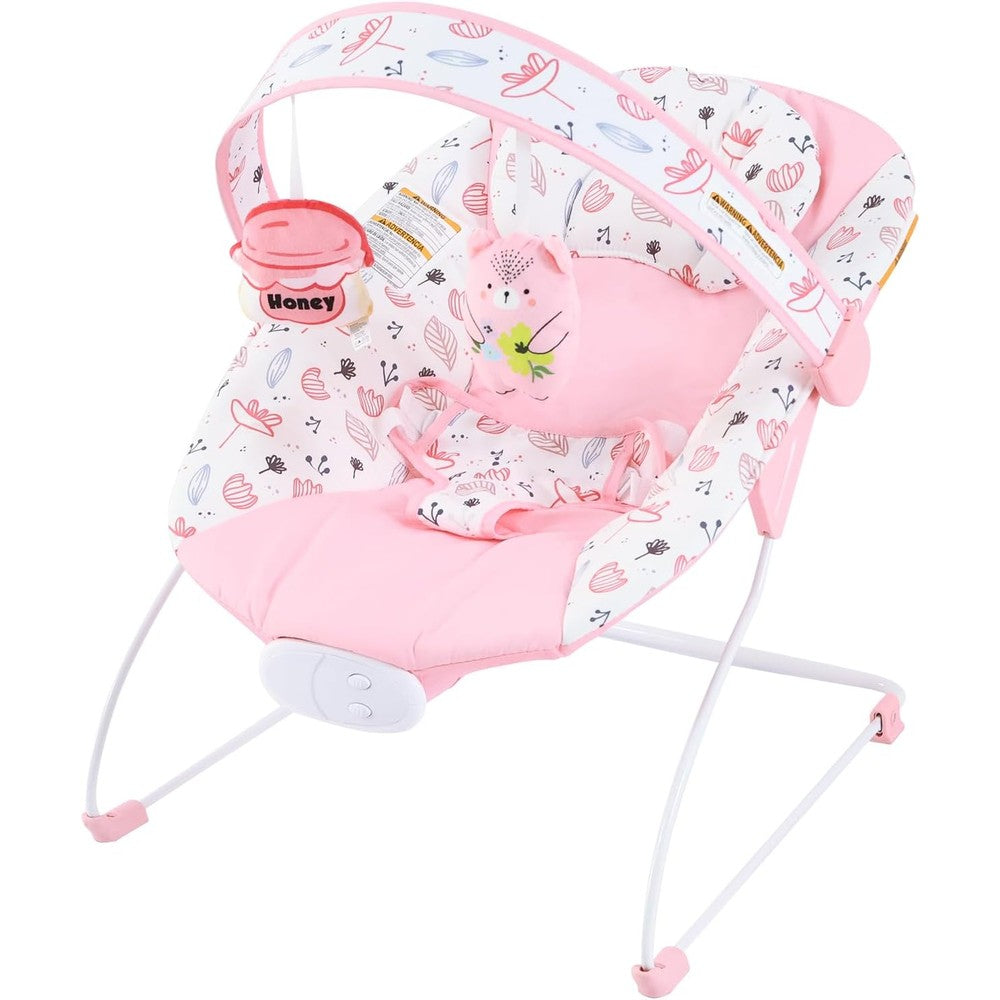 Otrolepota baby bouncer front view with pink design