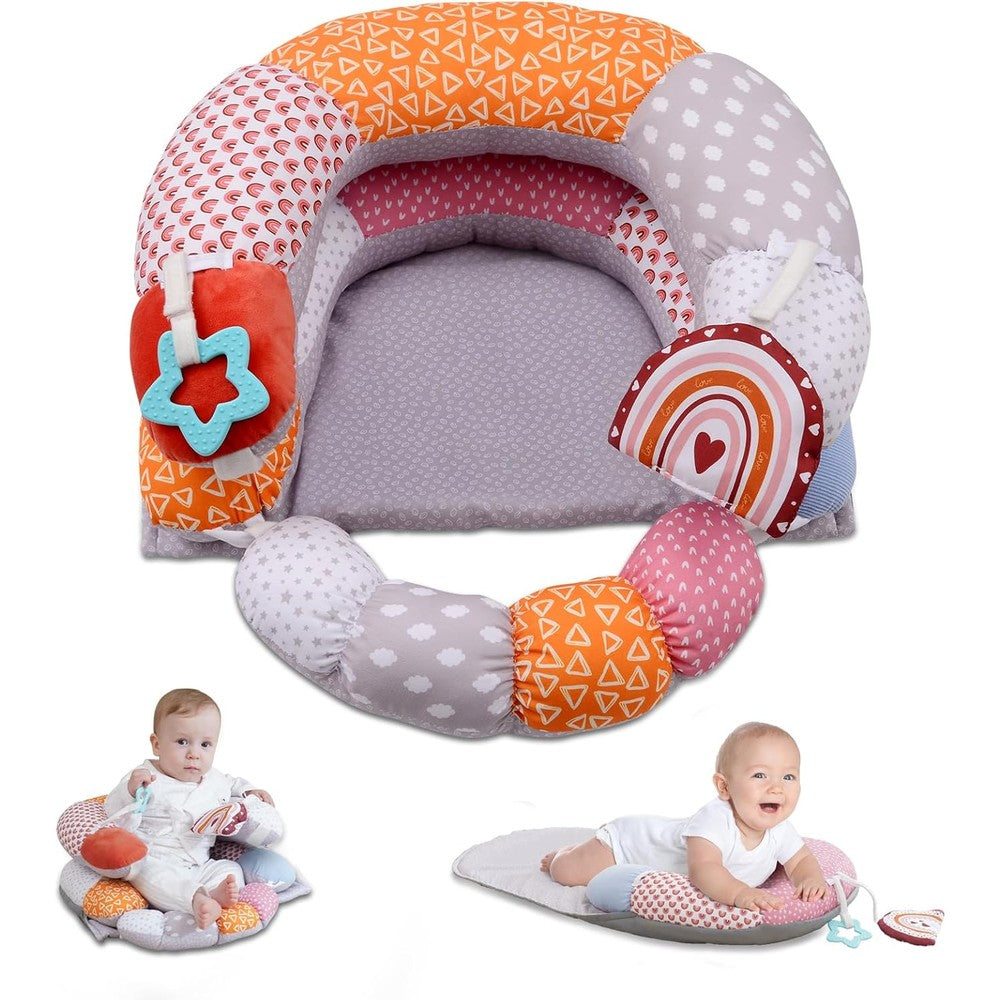 Miimer 2-In-1 Tummy Time Baby Mat And Seated Support Pillow front view infant accessory