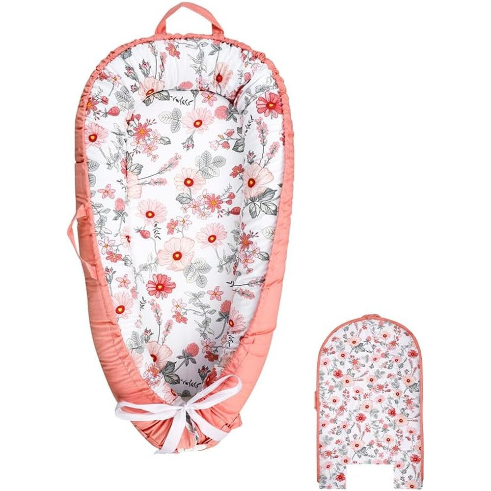 Dayeeball baby lounger replaceable cover pink front view