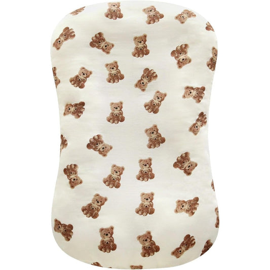 LifeTree muslin baby lounger cover featuring a cute bear pattern