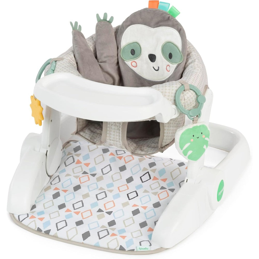 Ingenuity Prop Spot Learn-To-Sit Loni Sloth floor seat front view