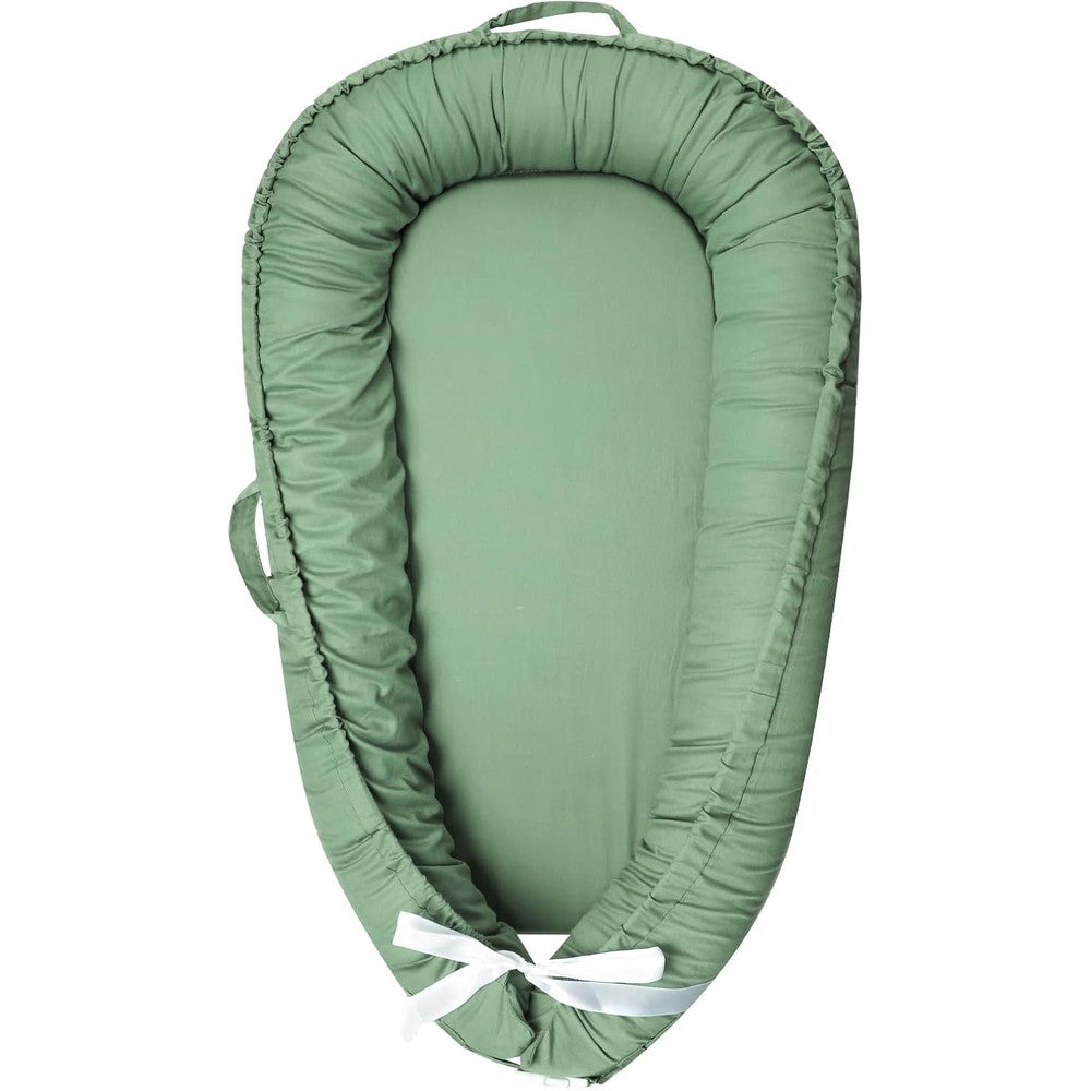 Hooyax baby lounger cover in green front view