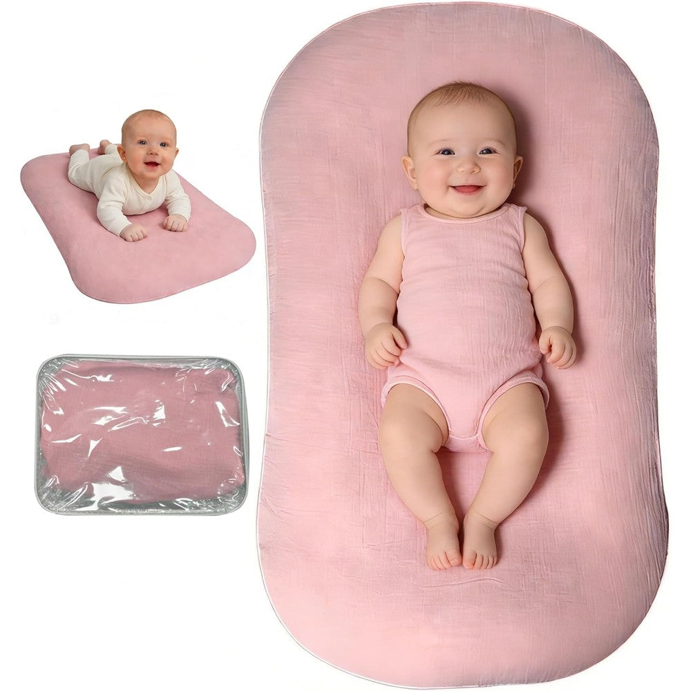 Sofoliana newborn baby lounger pink front view
