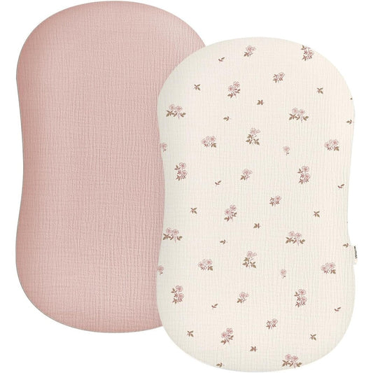 Wimist muslin baby lounger cover 2 pack front view