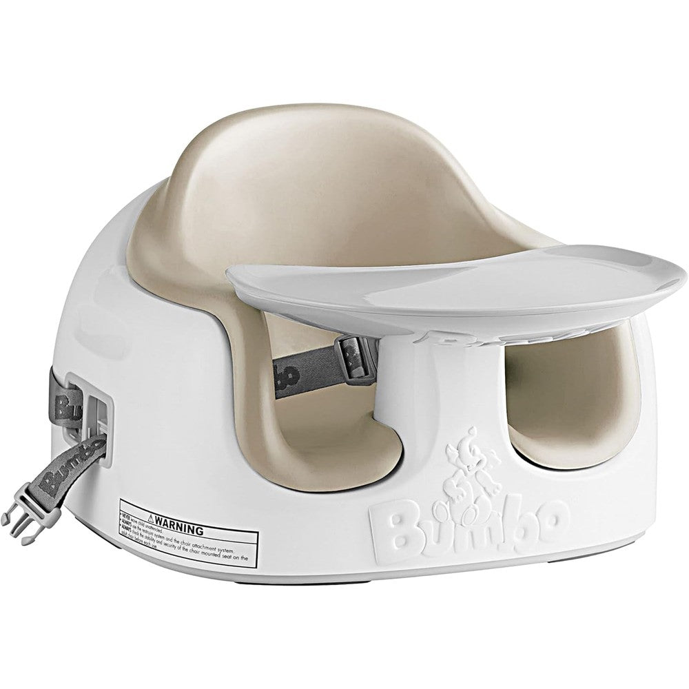 Bumbo Multi Seat in Taupe front view portable baby feeding chair
