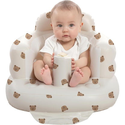Yazxgbo inflatable baby seat bear print front view
