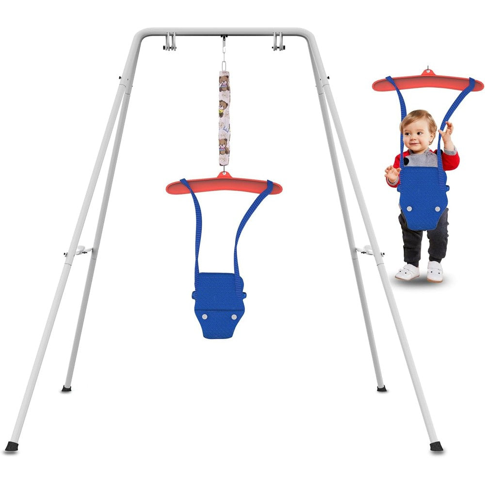 Wubookyi 2-in-1 baby jumper with stand front view