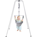 Vevor baby jumper with stand front view in grey