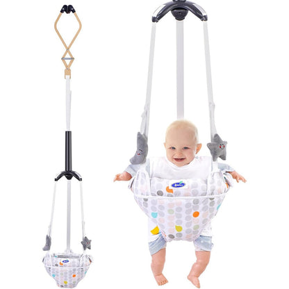 AiBeeYou baby doorway jumper dark grey front view
