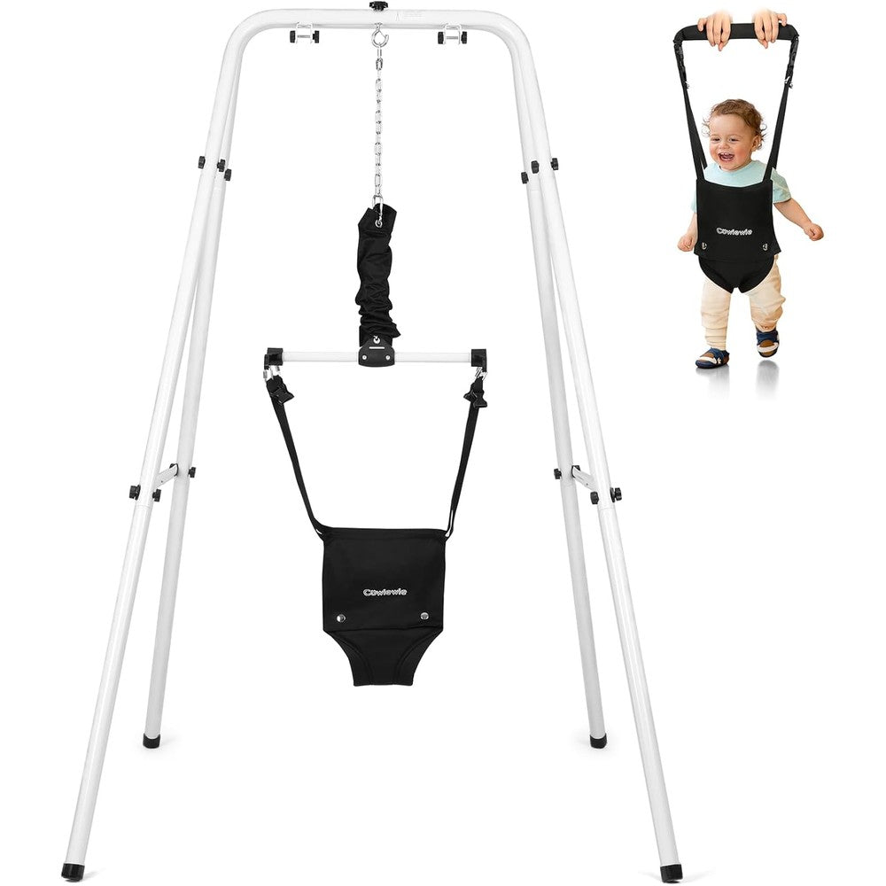 Cowiewie baby jumper with stand front view activity center