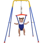 Bighaki808 baby jumper and swing set front view with stand