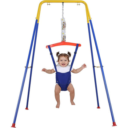 Qiqidog 2 in 1 baby jumper with stand front view