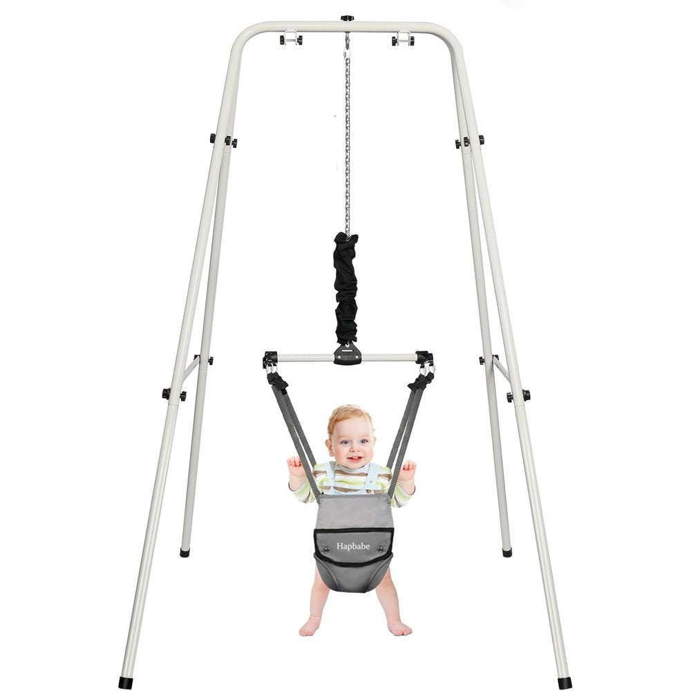 Hapbabe 2 in 1 baby jumper with stand front view