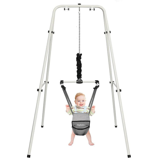 Hapbabe 2 in 1 baby jumper with stand front view