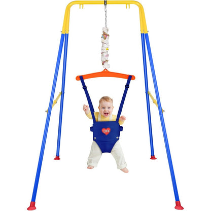 Qiqidog baby jumper with stand front view