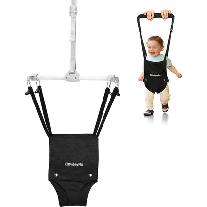 Cowiewie 2 in 1 baby door jumper and harness front view