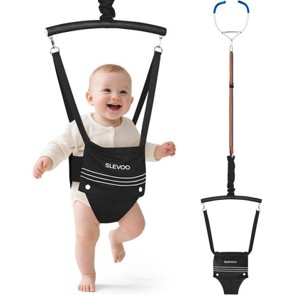 Slevoo Baby Doorway Jumper black front view for infants