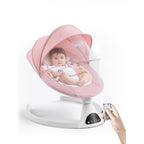 FirstCrawl Jaoul electric portable baby swing front view in pink
