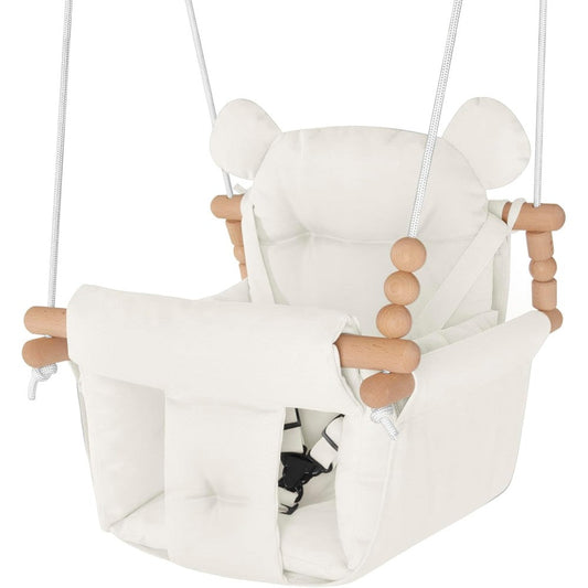 Happy Pie Play And Adventure canvas baby swing front view