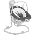 Joie Miso 2-In-1 Baby Swing And Rocker in Logan front view showing the frame and seat