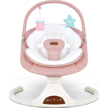 Viriwebaby portable infant swing pink front view