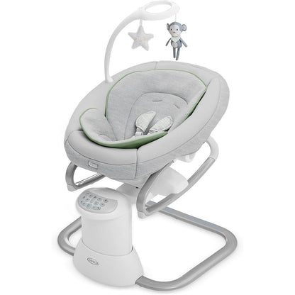 Graco Soothe My Way baby swing in Madden color with removable rocker front view