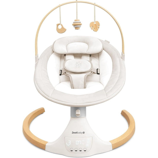 Jool Baby Nova Nature baby swing in oatmeal front view