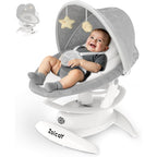 Zoicay 3-In-1 Electric Baby Swing front view showing white frame and seat