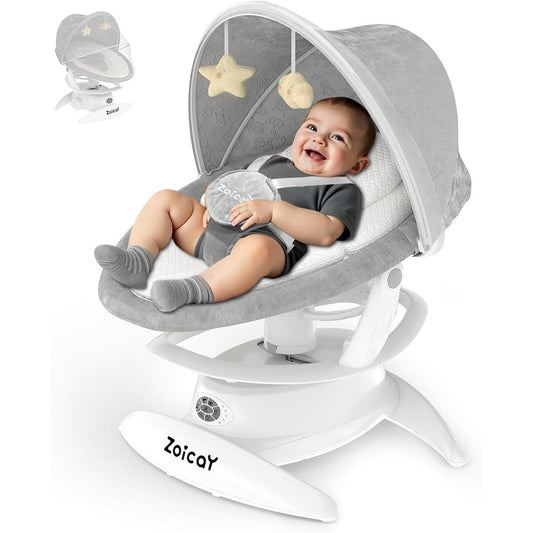 Zoicay 3-in-1 baby swing front view electric rocker