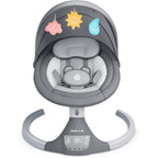 Jool Baby Nova motorized infant swing front view in gray color