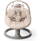 Momcozy 2-In-1 Electric Baby Swing front view in khaki color