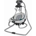 Graco DuetSoothe Swing And Rocker front view in Sapphire color variant