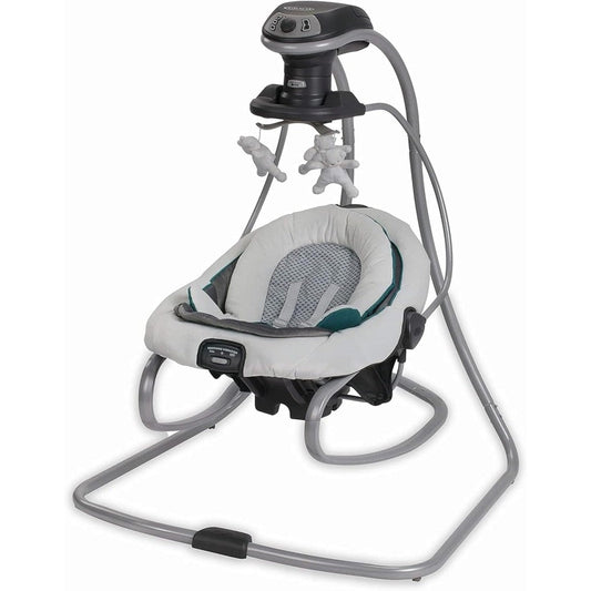 Graco DuetSoothe Swing and Rocker front view in a living room