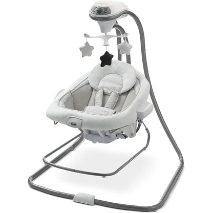 Graco DuetConnect LX Portable Baby Swing and Bouncer in Redmond color front view