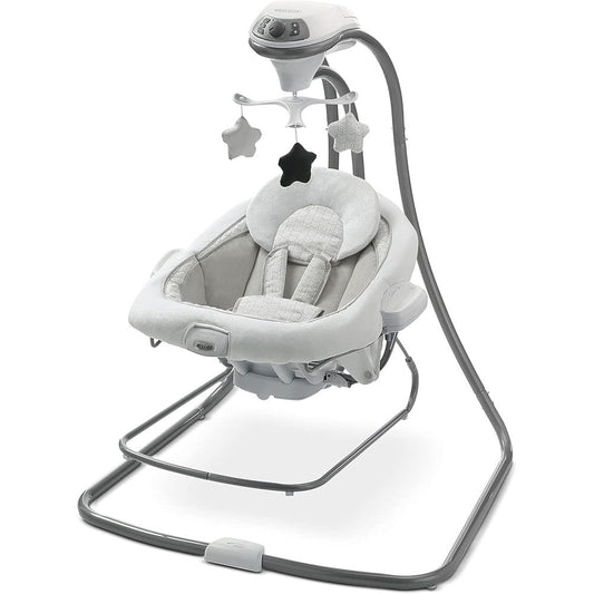 Graco DuetConnect LX Portable Baby Swing and Bouncer in Redmond color front view