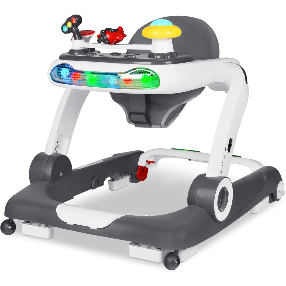Todefull baby walker front view showing grey design