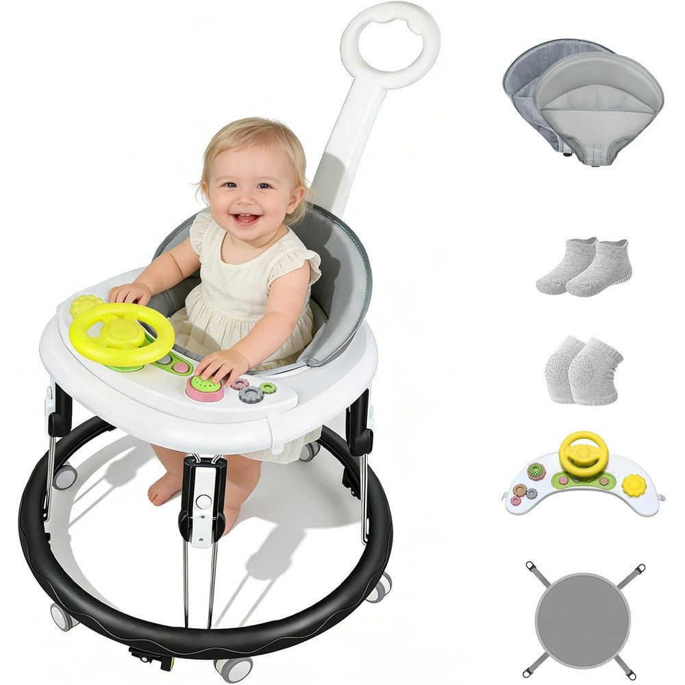 Crosde 5-in-1 foldable baby walker front view