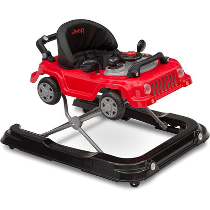 Delta Children Jeep Classic Wrangler 3-in-1 walker front view red